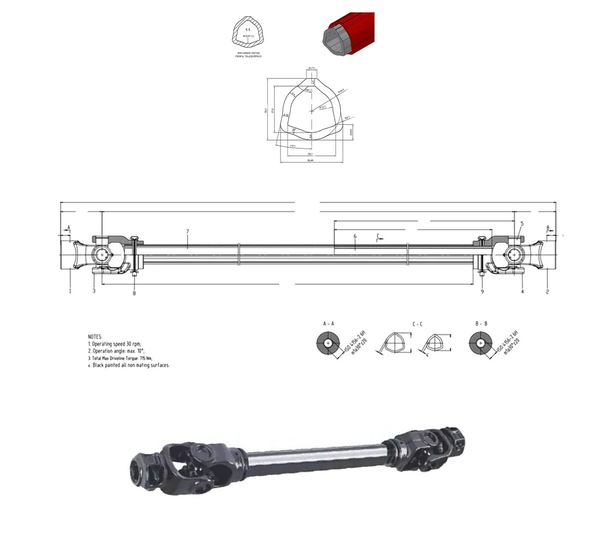 Drive-Shaft-for-Solar-Panel-Trackers-structure-1